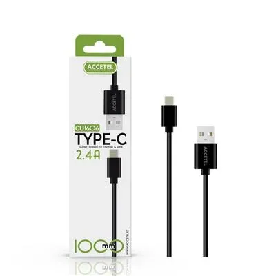 Cabo Accetel Type-C para USB CU-1606 - Preto