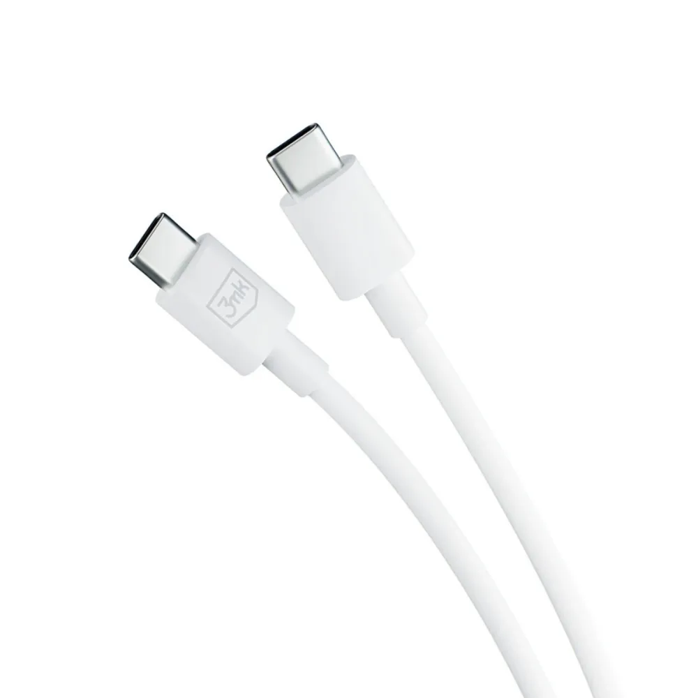 Cabo 3MK Hyper USB-C para USB-C 1.2m Branco
