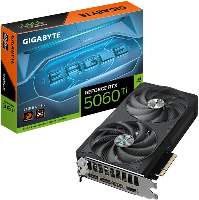 Gráfica Gigabyte GeForce® RTX 5060 Ti Eagle OC 8GB GDDR7 DLSS4