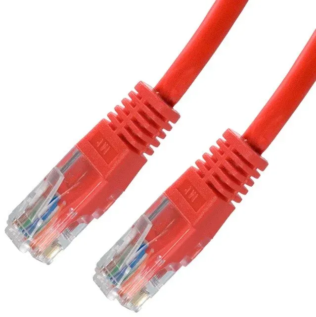 Cabo rede rj45 cat.5e utp awg24 vermelho 0,5 m na