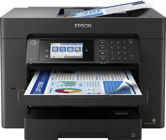 Impressora Impressora Multifunções a Laser a Jato de Tinta Epson WorkForce Pro WF-7840 A3 Wi-Fi