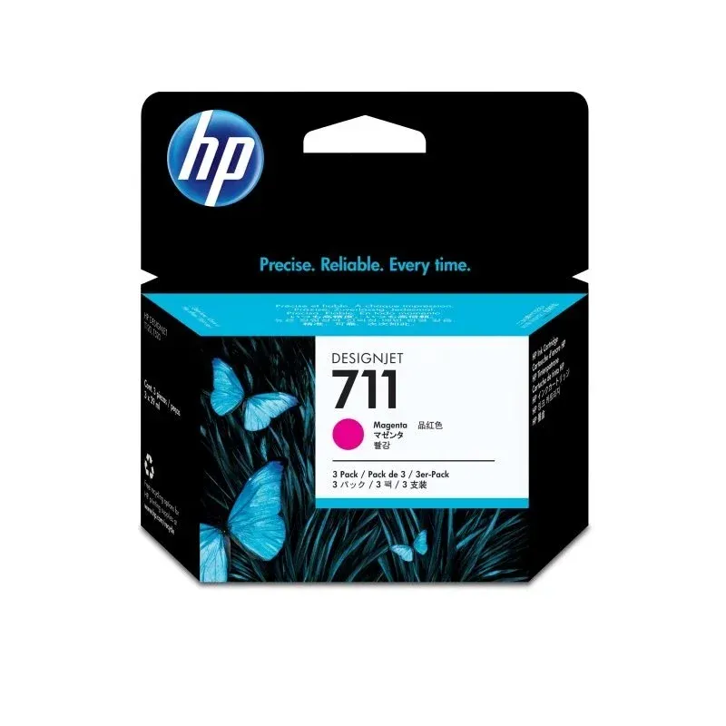 Conjunto Triplo de Tinteiros HP DesignJet 711 Magenta