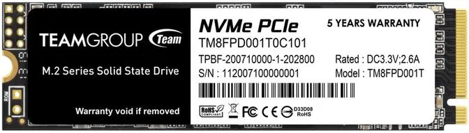 SSD Team Group MP33 PRO 1TB M.2 NVMe (3500/3000MB/s)