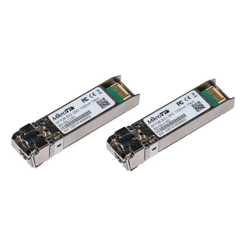 Placa de Rede Mikrotik XS+2733LC15D LC Fibra Óptica 25Gbps 15km
