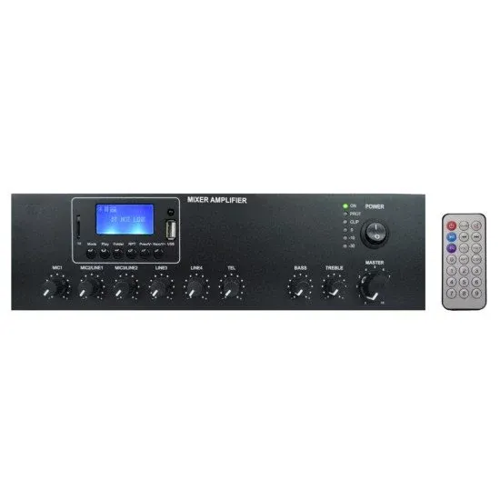 GLEMM AMPLIFICADOR LINHA 100V 120W DAB/FM/USB/MP3