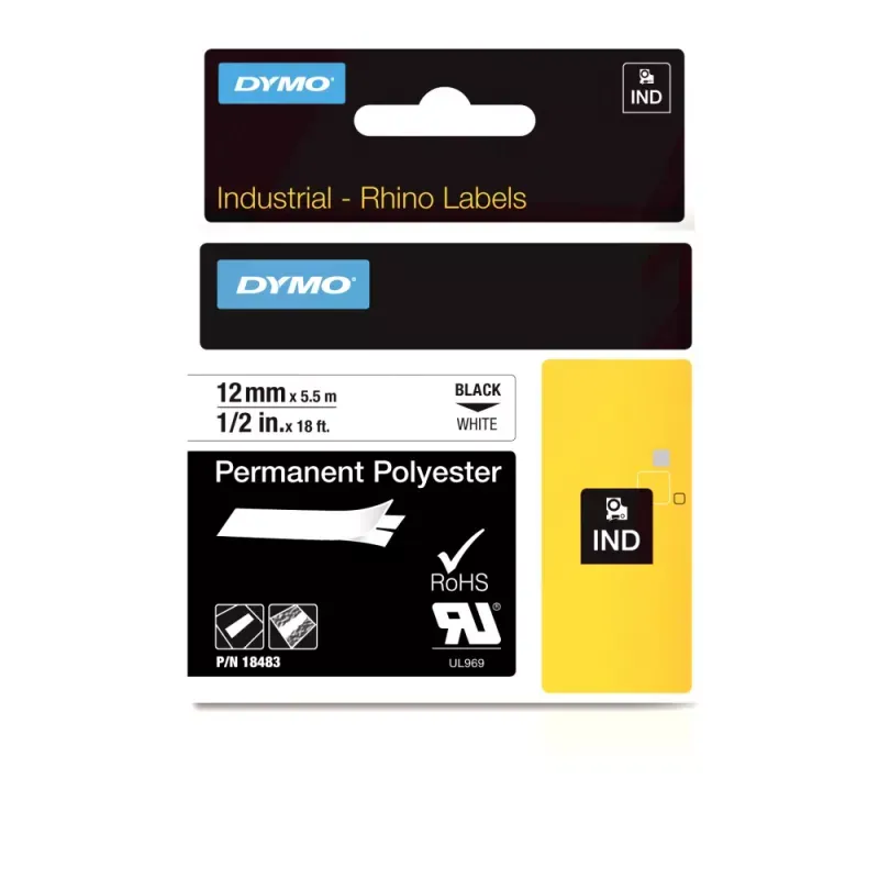 Fita Permanente de Poliéster DYMO RHINO 18483