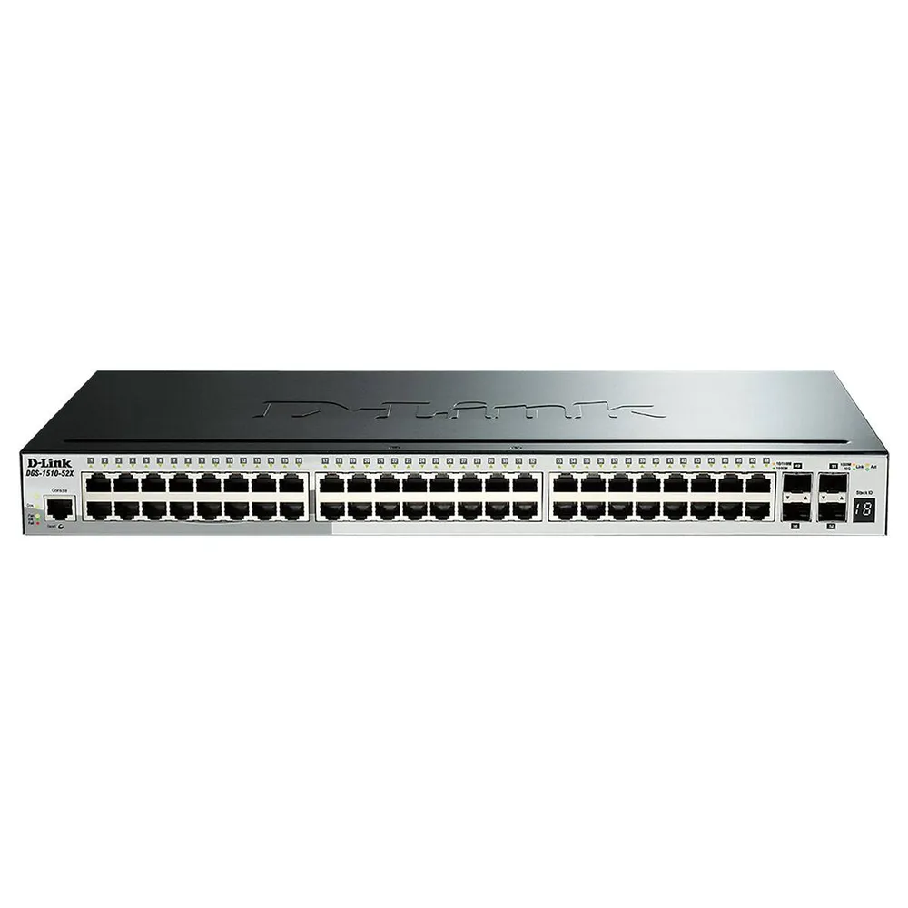 Switch de Rede D-Link DGS-1510-52X 48 Portas Gigabit Smart Managed SFP+ (10GbE) Stackable
