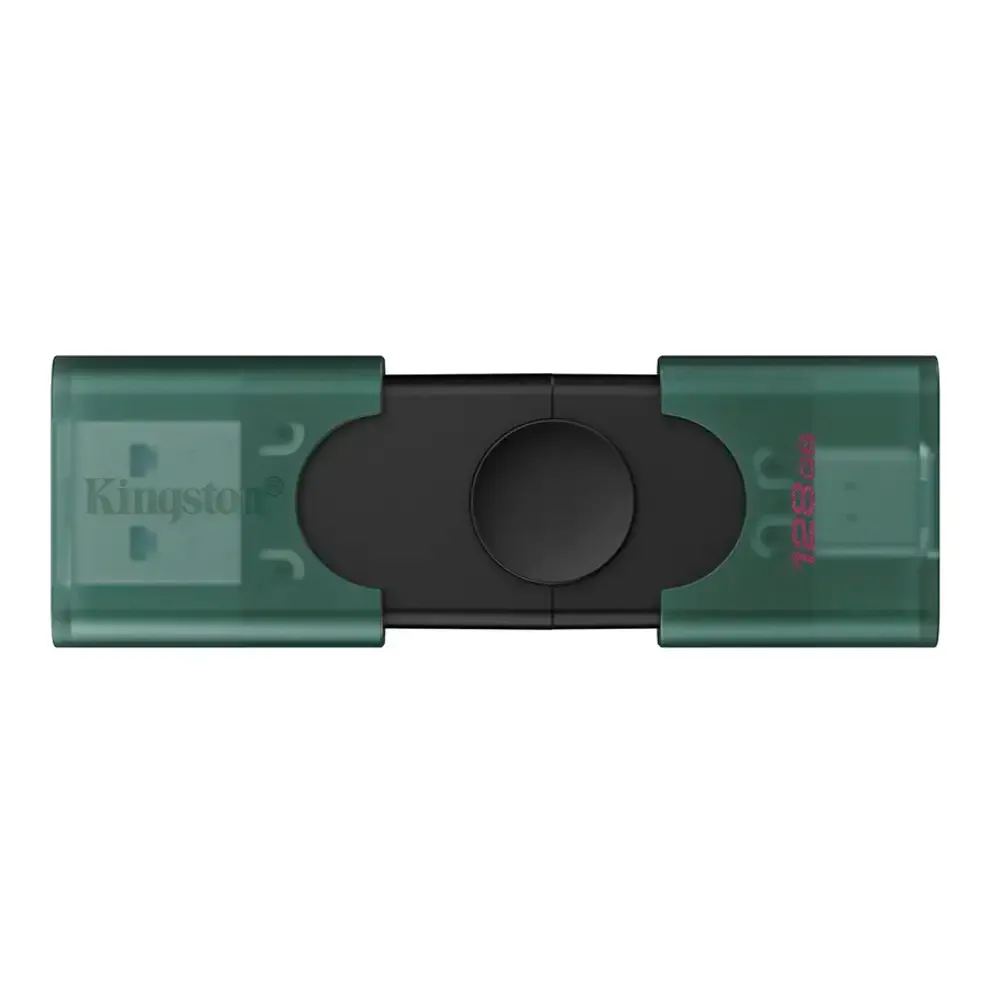 Pen Drive Kingston DataTraveler Duo USB-A/C 3.2 256GB Verde/Preta