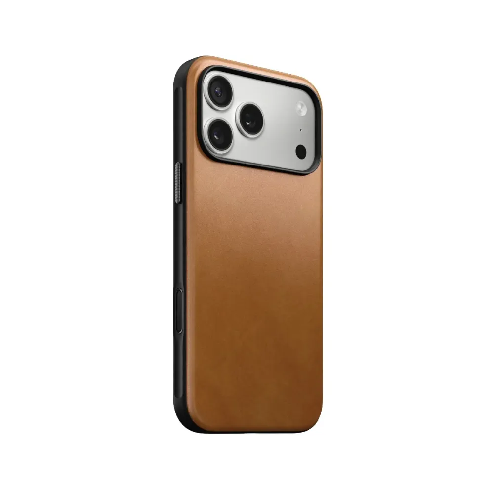 Capa Nomad Couro Moderno iPhone 17 Pro Max Castanho Claro