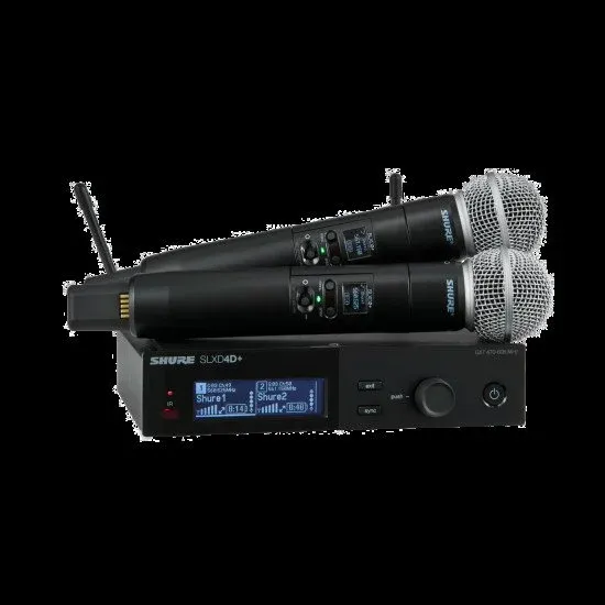 Shure SISTEMA MICROFONE MÃO DUPLO SLXD24D+ E/58 G65 (470-606MHz)