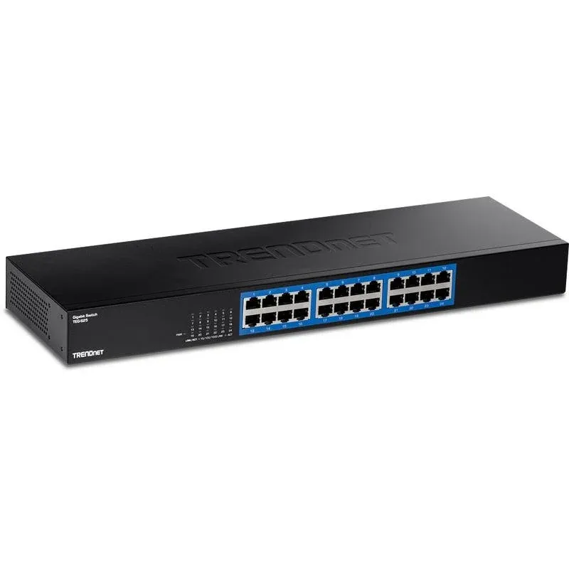 Switch Trendnet TEG-S25 Gigabit 24 Portas Rackmount Sem Ventoinha
