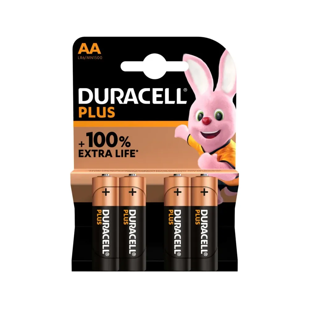 Pilhas Duracell Plus Power LR06 AA 1.5V Pack 4