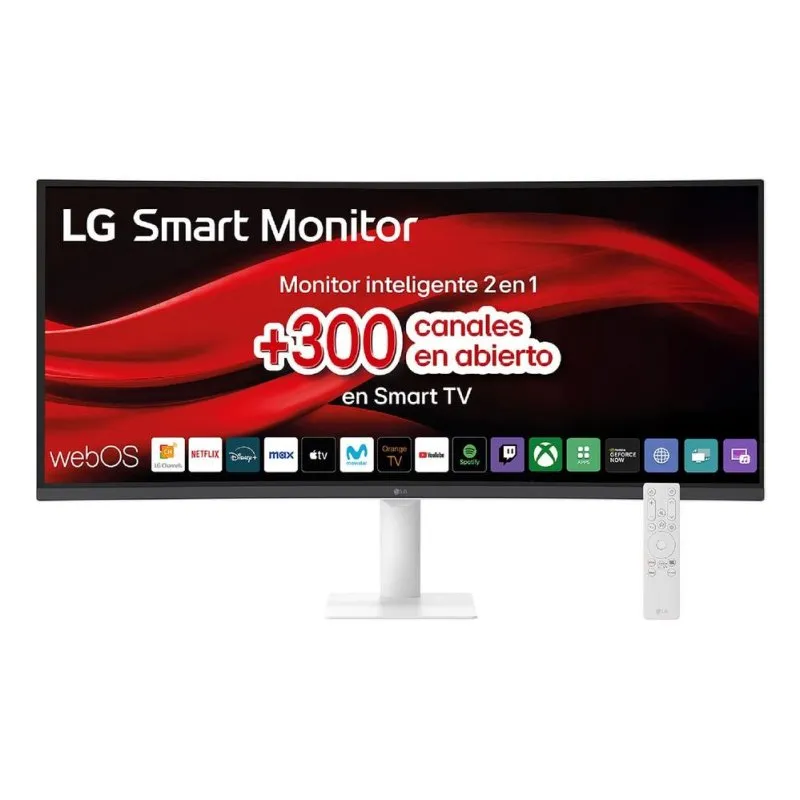 Monitor LG 34U601SA-W 34" UltraWide WQHD 100Hz LCD Curvo HDR10 Altifalantes Branco