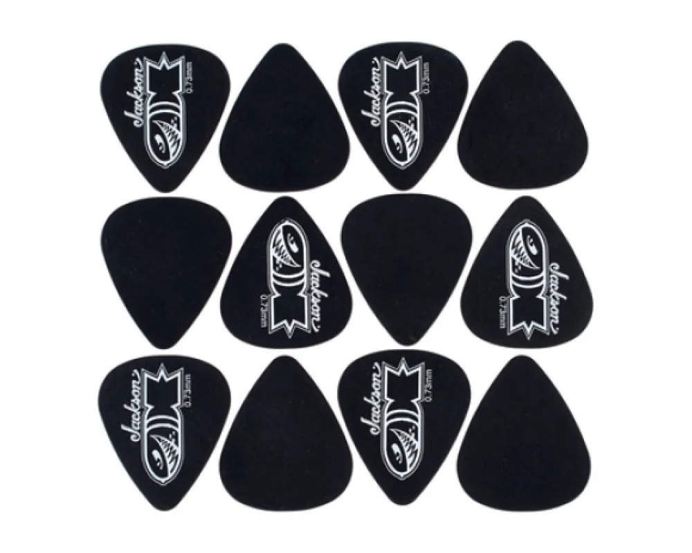 Jackson 351 Bomb Picks Black, Thin/Med .60mm (12 un)