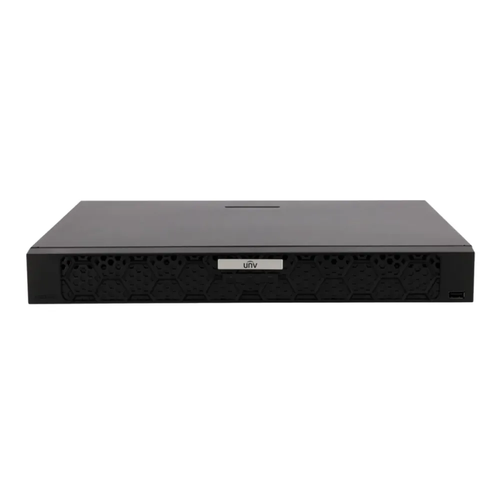 Gravador NVR Uniview 16 Canais IP 4K PoE Preto - UV-NVR502-16B-P16-IQ