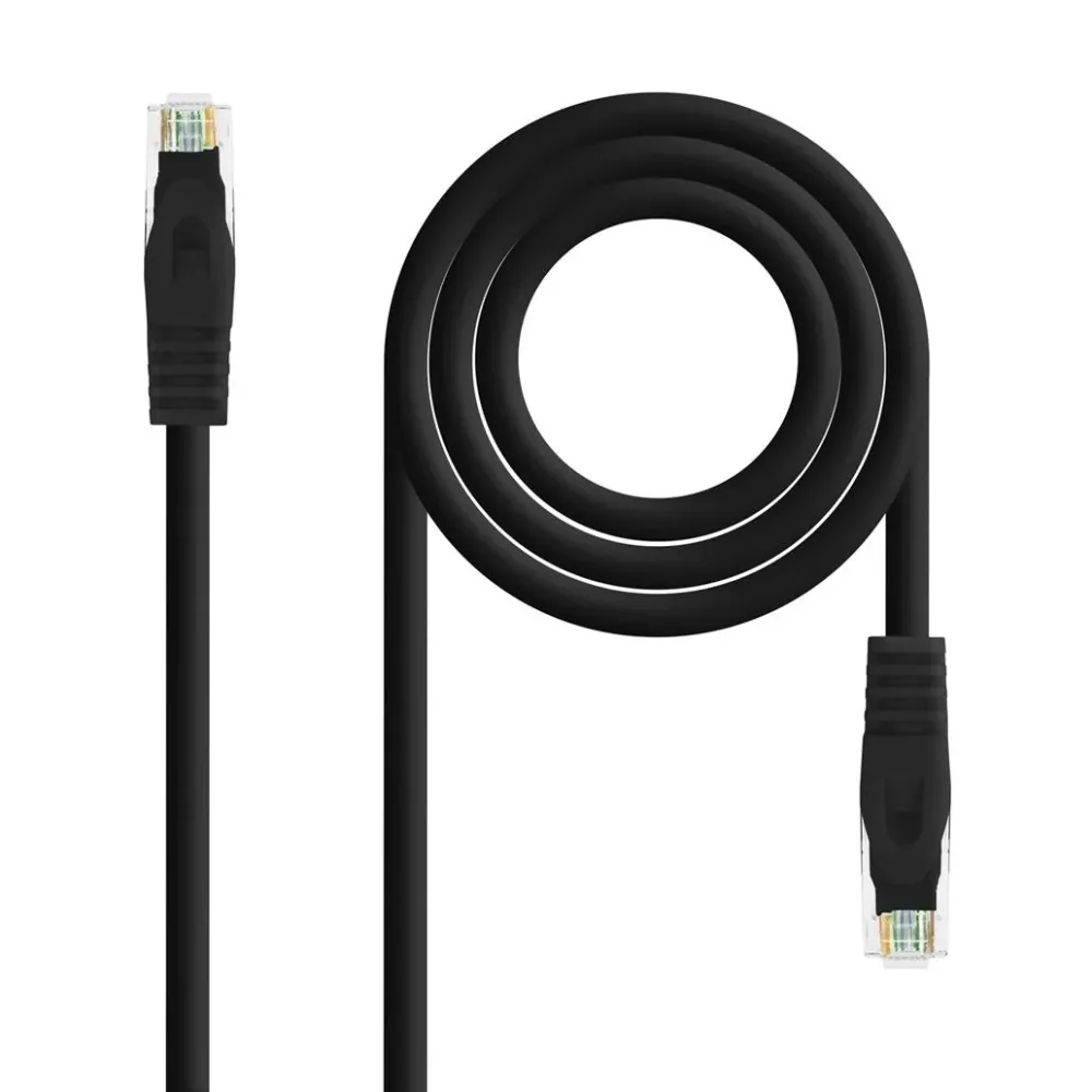 Cabo rede rj45 lszh cat.6a utp awg24 preto 1m