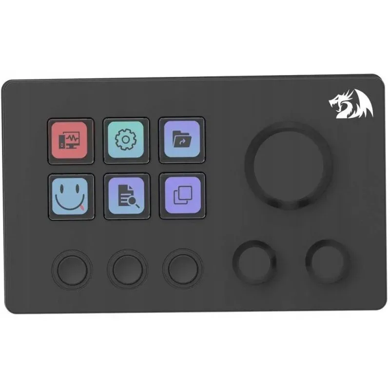 Painel Stream Deck Redragon SS-551 Skyrider 6 teclas LCD 3 controlos