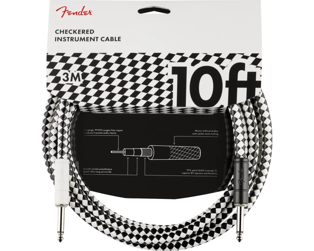 Cabo de Instrumento Fender Pro Checkboard 3 mt