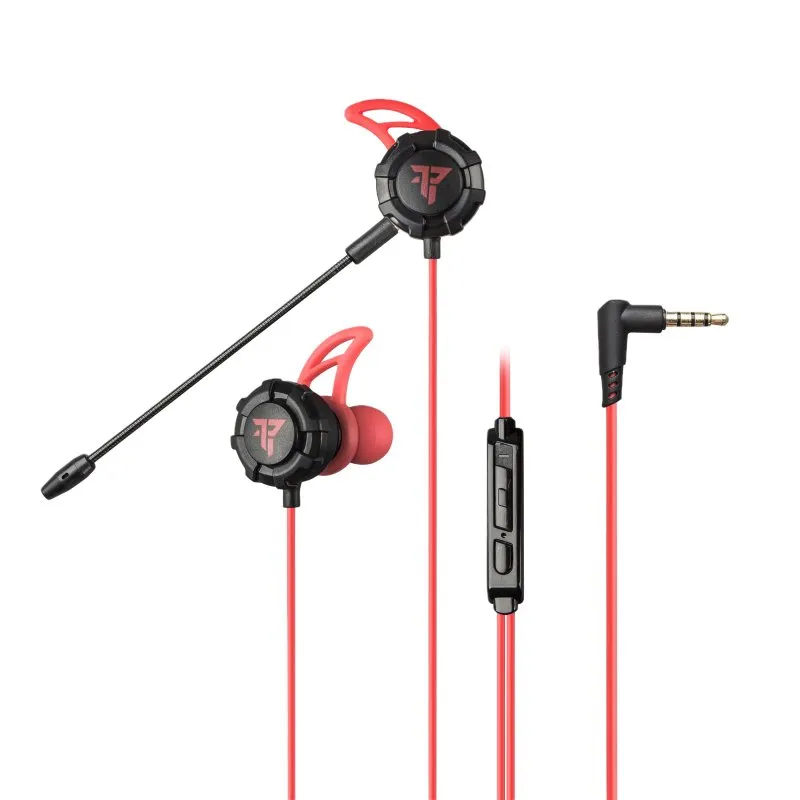 Tempest Battle Earphones Auriculares Gaming Vermelhos/Pretos
