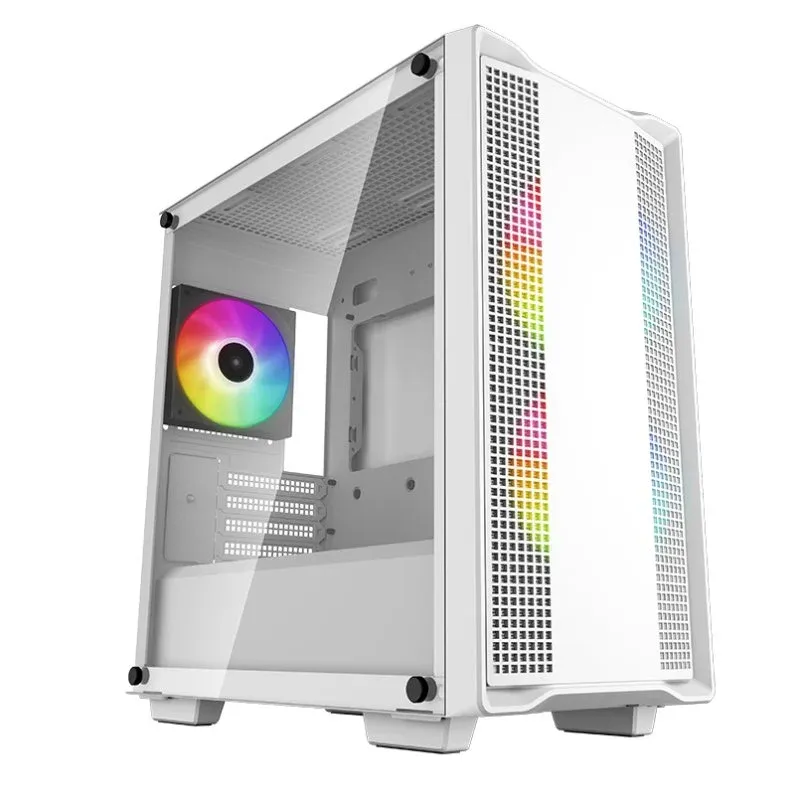 Caixa de Computador DeepCool CC360 ARGB Mid Tower MATX Vidro Temperado USB 3.0 Branca