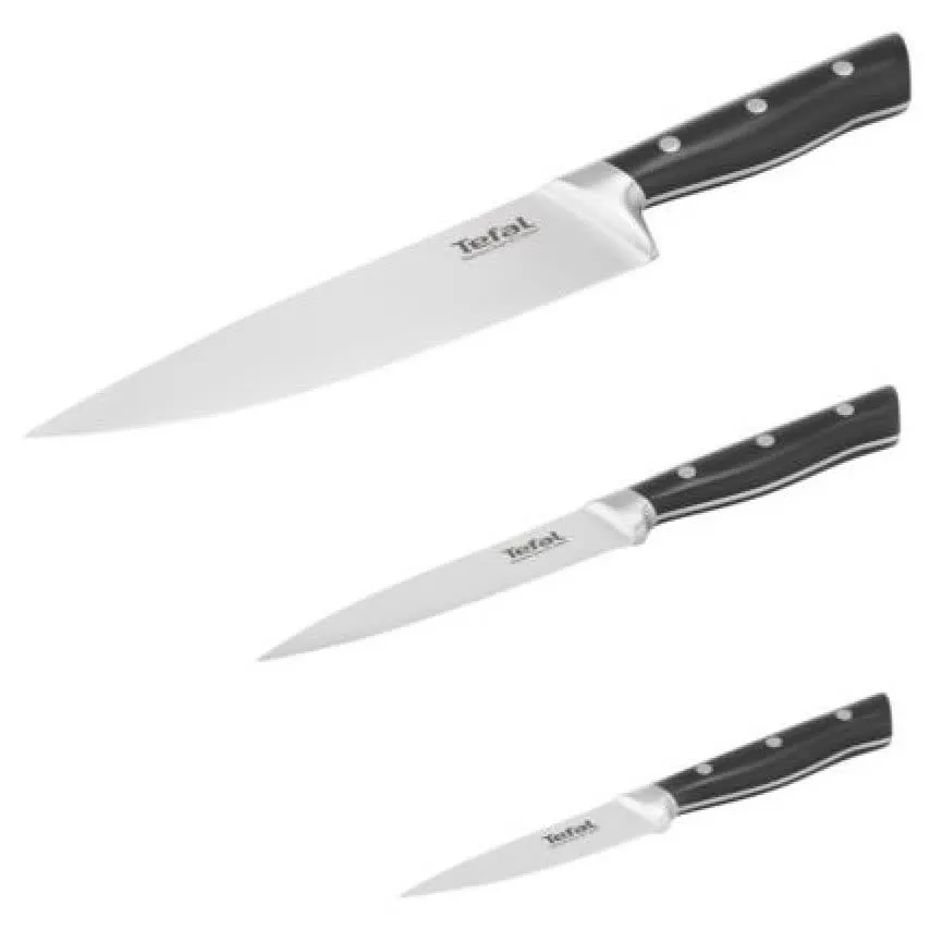 Conjunto De 3 Facas De Chef Multiuso Tefal Perfect Resist