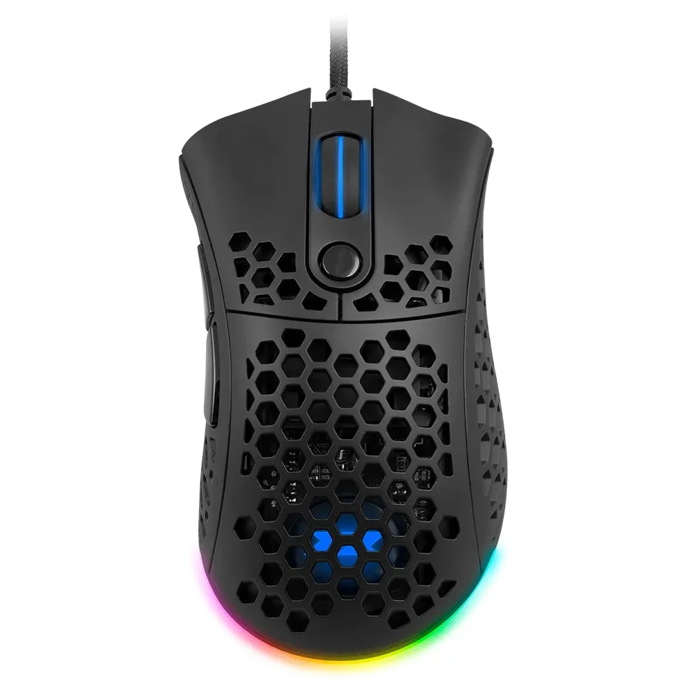 Rato Gaming 1Life gm:splinter RGB 6400 DPI Preto