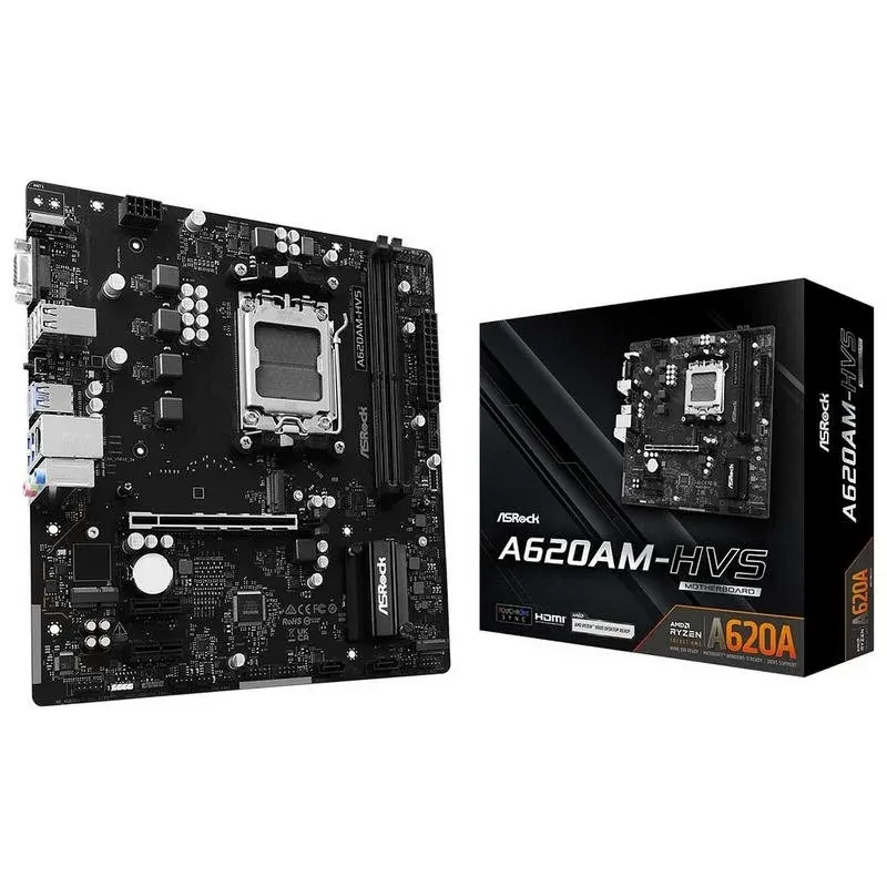 Motherboard ASRock A620AM-HVS A620 AM5 DDR5 micro ATX PCIe 4.0