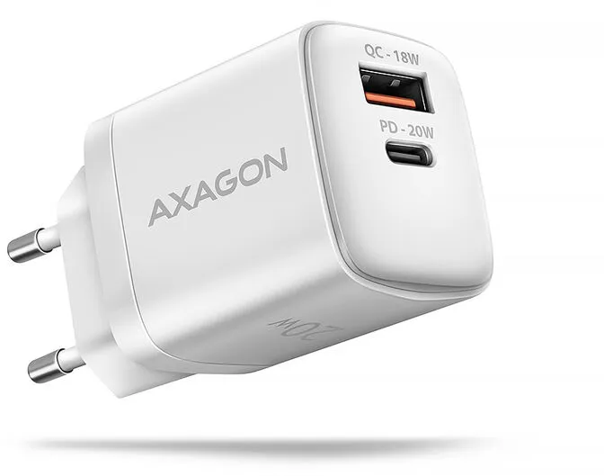 Carregador de parede AXAGON ACU-PQ20W QC3.0/AFC/FCP + PD type-C 20W Branco