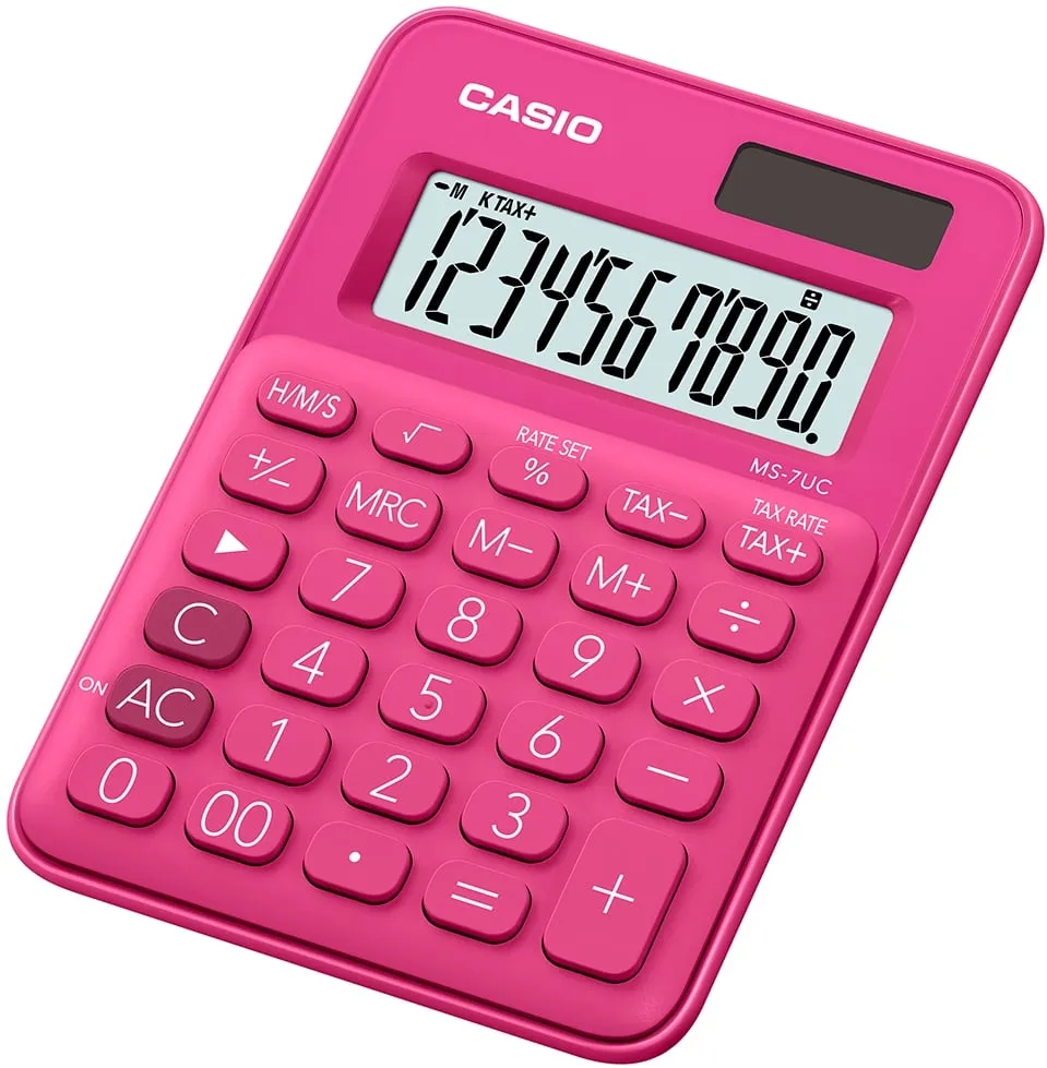 Calculadora Casio Ms-7Uc/Vermelho