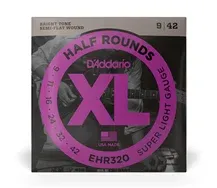 Jogo cordas guitarra elétrica D'Addario EHR320 Semi-flat Wound 009-042