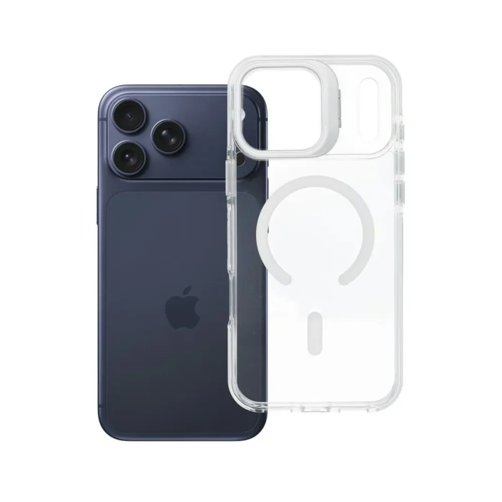 Capa Silicone c/Magsafe iPhone 18 Pro Max Transparente/Branco