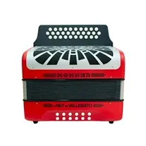 Concertina Hohner El Rey Del Vallenato Vermelho 3ª Voz (Sol-Dó-Fá)