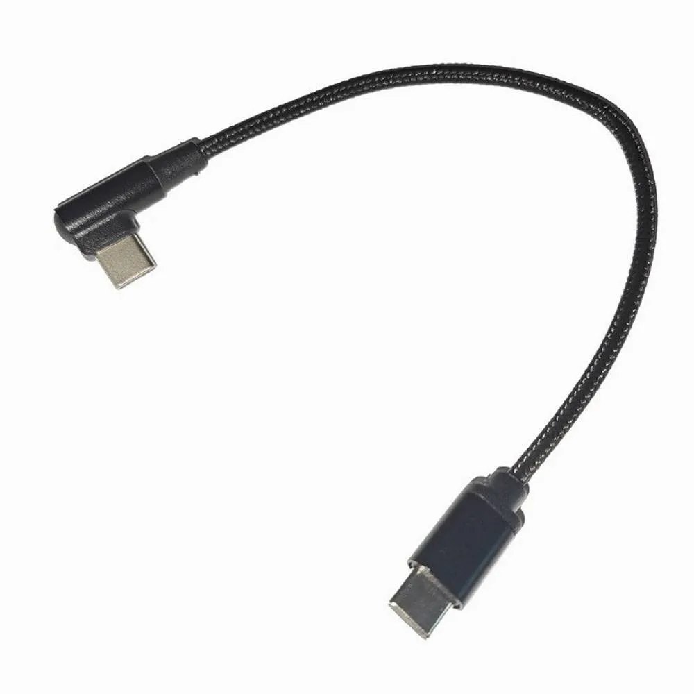 Cabo Gembird CC-USB2-CMCML-0.2M USB-A para USB-C 90º 20cm Preto