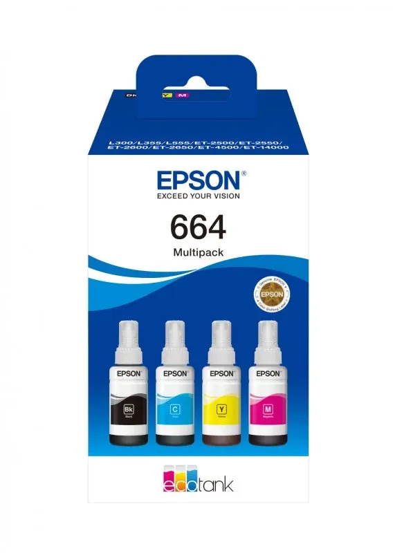 Tinteiro Epson 664 EcoTank 4-Cores Multipack