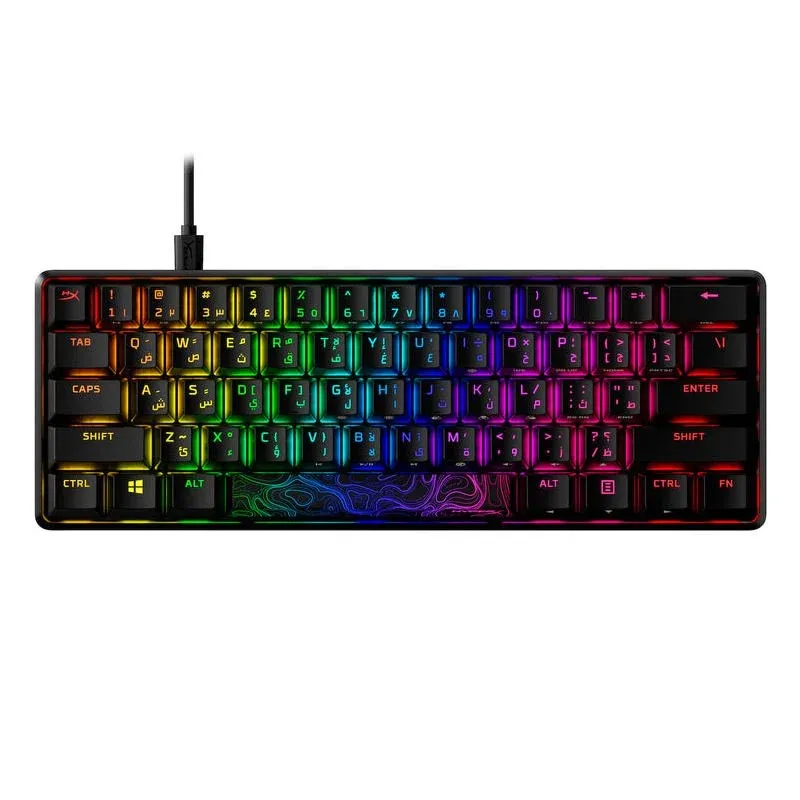 HyperX Alloy Origins 60 Teclado Mecânico Gaming RGB Switch Tátil HyperX Aqua Layout USA