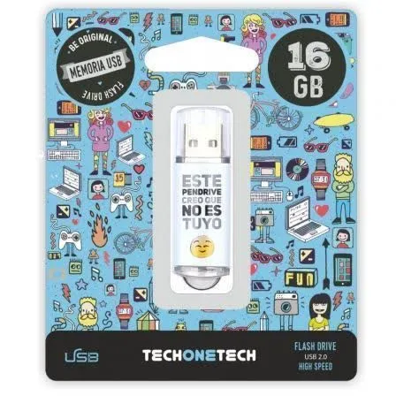 Pen Drive 16 GB USB 2.0 No Es Tuyo Tech One Tech
