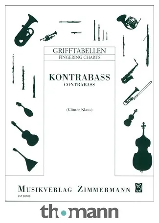Zimmermann Verlag Grifftabelle Kontrabass