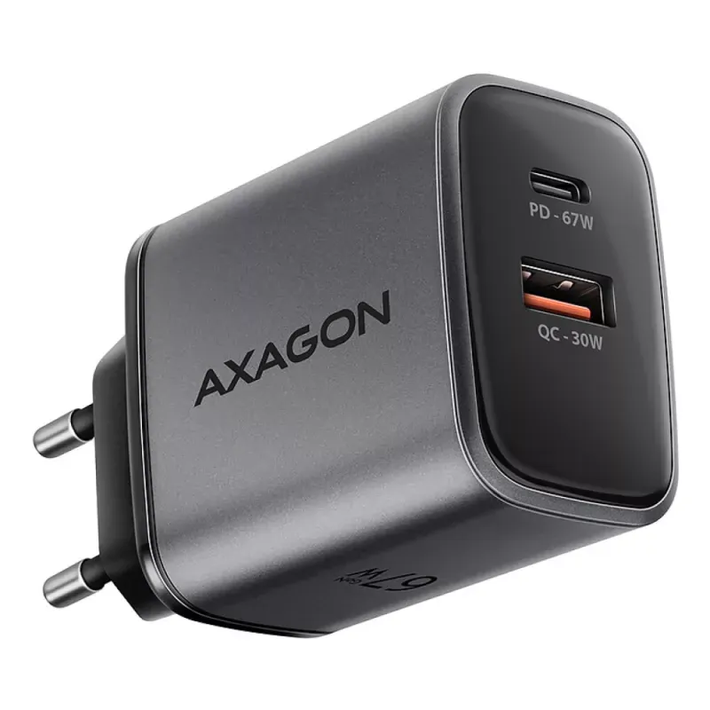 Carregador de Parede AXAGON ACU-PQ67 PD3.0 e QC4+ 2x OUTPUTS 67W