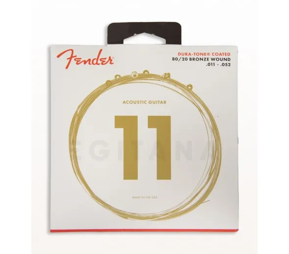 Fender Jogo de Cordas 011 Bronze Guitarra Acústica 880CL Coated