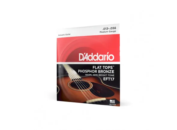 D'Addario EFT17 13-56 Medium, Flat Tops Phosphor Bronze Acoustic