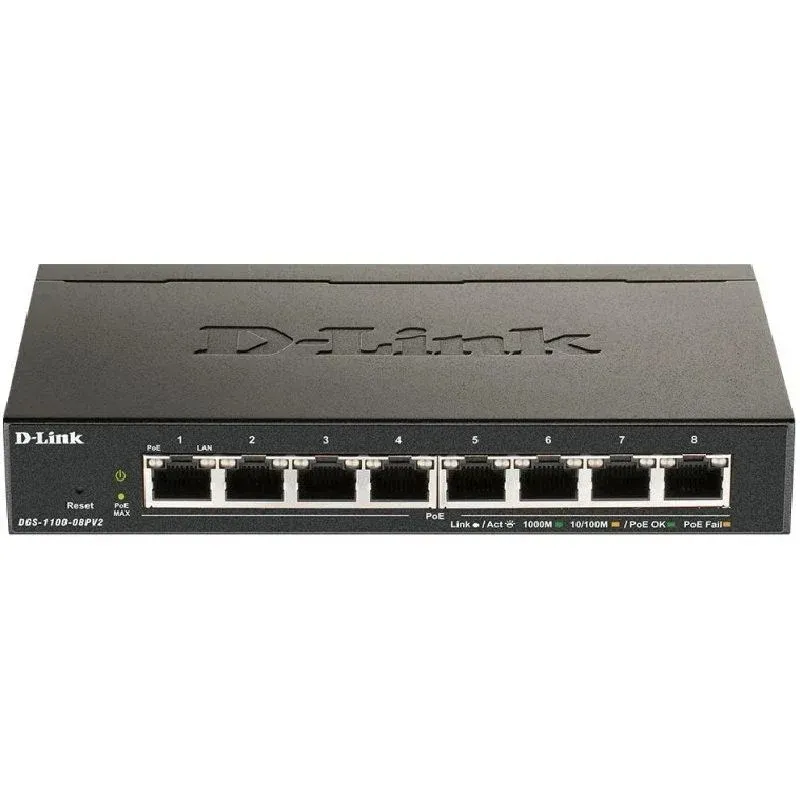 D-Link DGS-1100-08PV2/E Switch 8 Portas Gigabit PoE