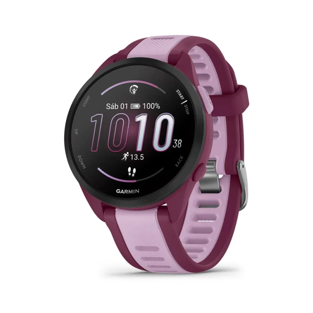 Smartwatch Garmin Forerunner 165 Music 43mm Wi-FI + GPS Lilás