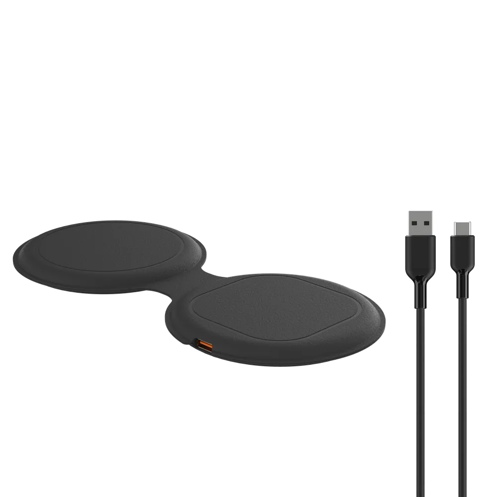Carregador 2 em 1 GOODIS (Wireless - 15W - USB-C - Preto)
