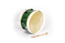 Bombo Tradicional Adamastor Nº3 Verde/Aro Branco 35cm