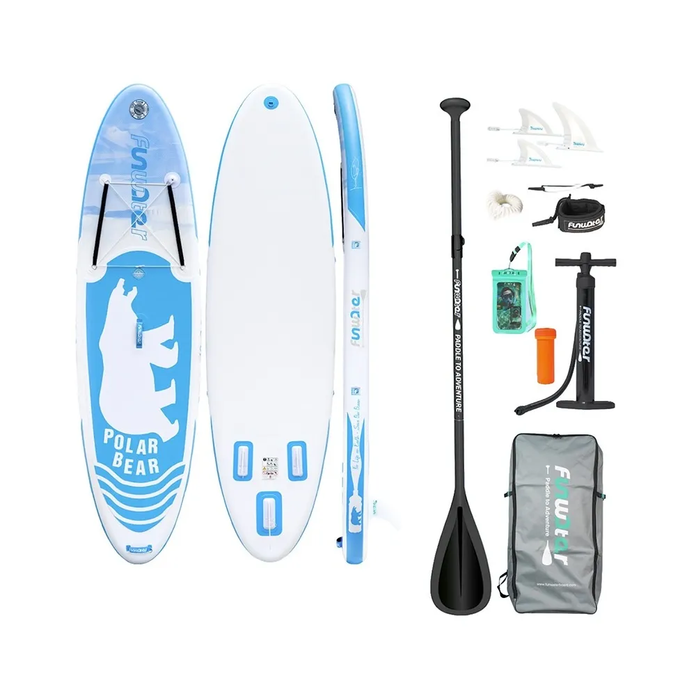 Prancha Stand Up Paddle Insuflável FunWater 3,2 m Azul com Acessórios - SUPFW07A