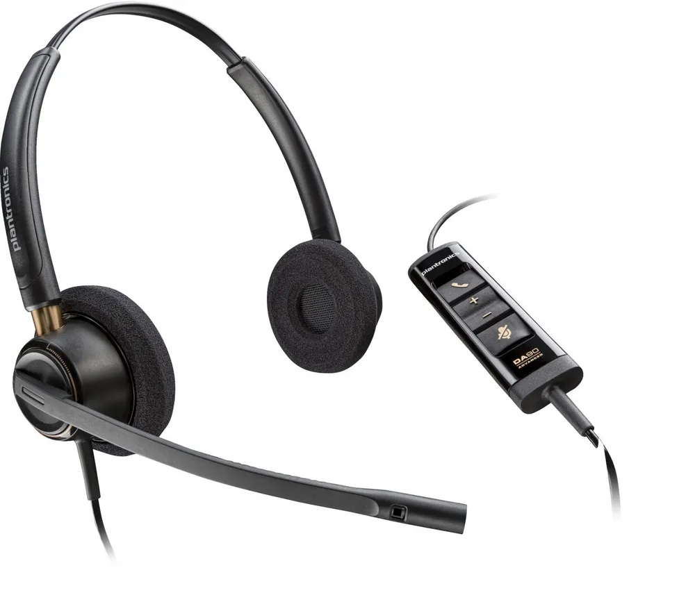 Auriculares Poly EncorePro 525 com fio USB-A para Chamadas e Música com Microfone Preto