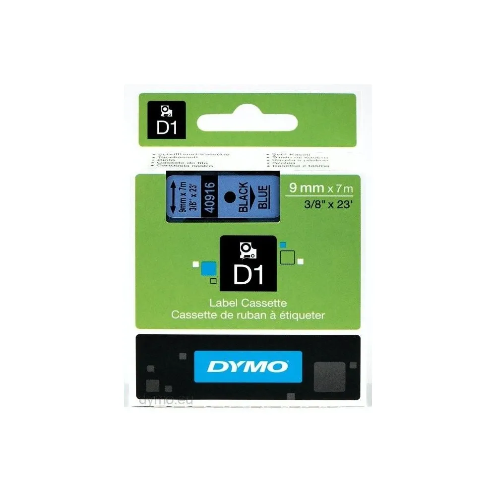 D1 - CINTAS DYMO 9MMX7M NEG/AZUL