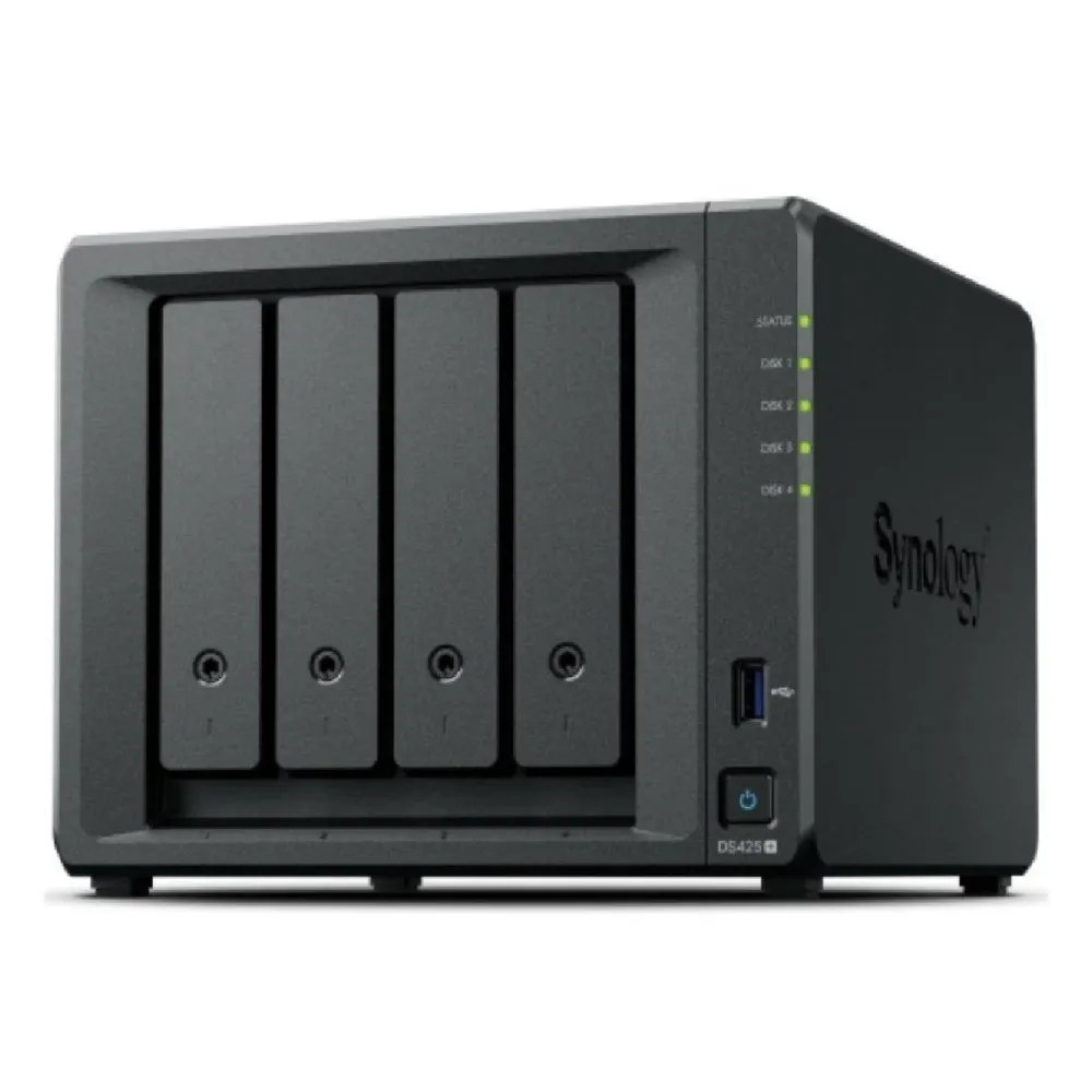NAS Synology Diskstation DS425+ 4 Baías 3.5"/2.5" Intel Celeron J4125 6GB RAM Preto