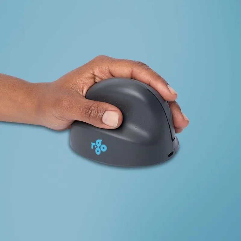 Ratón R-Go Tools RGOHEBAMLWL Bluetooth 1600 DPI Cinzento Design Vertical Esquerda