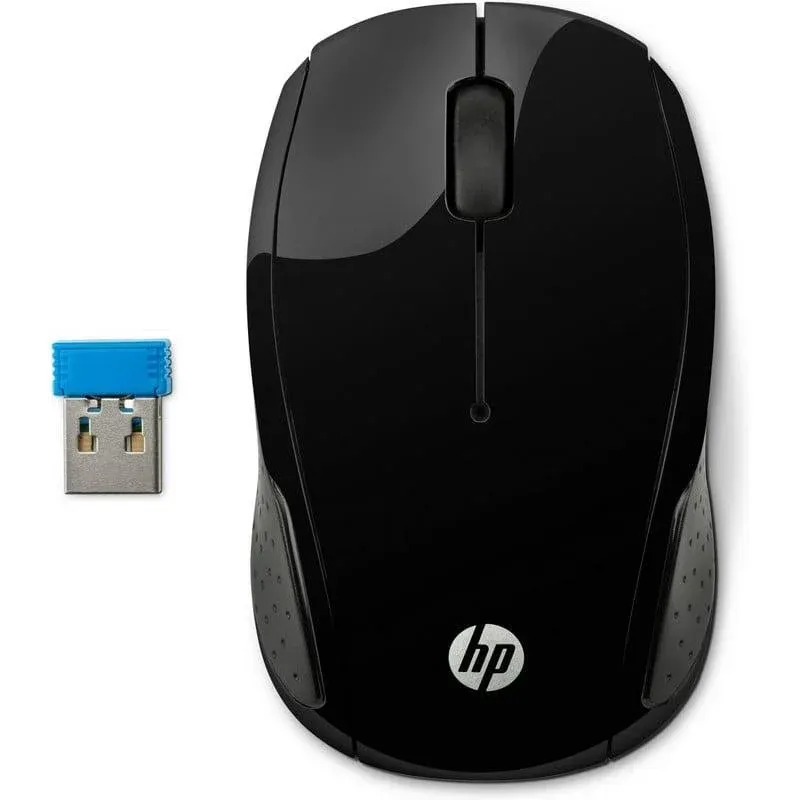 Rato HP 200 Sem Fios 1000 DPI Ambidestro Preto USB